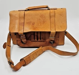 Maletín Bree Original / Bolso Mensajero / Laptop - Cuero Grueso Crudo - Imagen 1 de 24