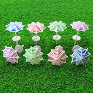 TYS13050 8pcs Model Trains O Gauge 1:50 Sun Umbrella Parasol Garden Sea Beach - Picture 1 of 4
