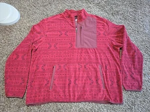 Chaqueta Pullover Duluth Trading Co Polar 1/4 Cremallera Para Hombres 2XL Relajado Patrón Azteca - Imagen 1 de 7