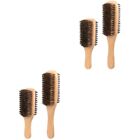  4 pcs Bristles Hair Brushes Double-sided Brush Bristle Hairdressing Brush Men