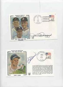BOSTON RED SOX  BOBBY DOERR  Autographed 1986 silk First Day Cover HOF - Picture 1 of 1