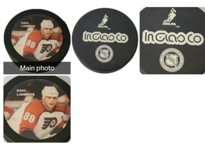 ERIC LINDROS #88 PHILADELPHIA FLYERS DISCO OFICIAL VINTAGE NHL NHLPA INGLASCO Foto 1 de 4