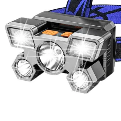 Linterna LED recargable USB de 2 piezas para camping para senderismo plateada Foto 1 de 4