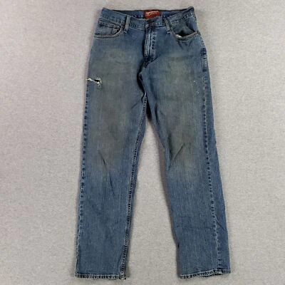 Arizona 32x32 Relaxed Straight Jean Flex Denim Stretch Distressed Faded Broke In - Image 1 of 4