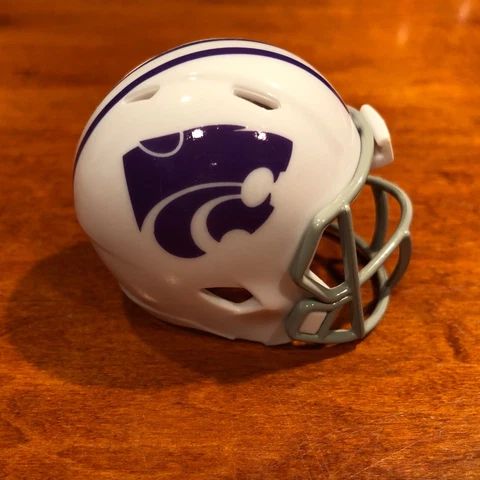Kansas State Wildcats white custom pocket pro helmet KSU Big 12 Cover