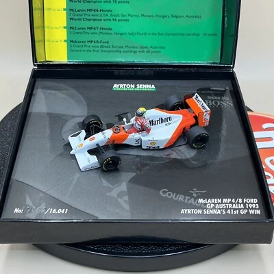 MINICHAMPS 1/43 McLaren MP4/8 Ford Australia 1993 Senna 41st Marlboro 540414341 - Image 1 of 4