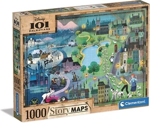 CLEMENTONI, Puzzle 1000 pièces Disney maps Les 101 Dalmatiens, CLE39665 - Photo 1/2