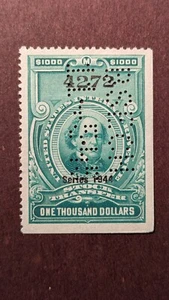 U.S. Revenue stamp #RD185 very fine used with perf. initial cancel - Picture 1 of 2