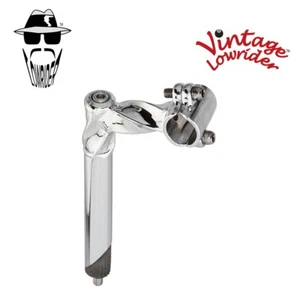 NEW! GENUINE TWISTED VINTAGE  LOWRIDER BICYCLE STEEL STEM (22.2MM) IN CHROME - Picture 1 of 1