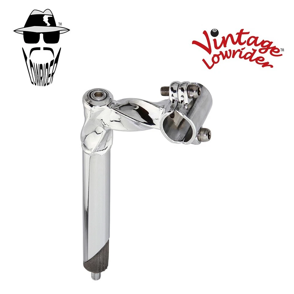 NEW! GENUINE TWISTED VINTAGE  LOWRIDER BICYCLE STEEL STEM (22.2MM) IN CHROME - Image 1 of 1
