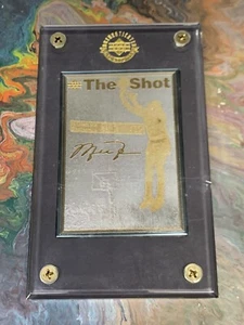 Tarjeta chapada en oro de 24 quilates 1995 cubierta superior Michael Jordan The Shot Limited - Imagen 1 de 8
