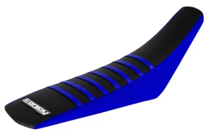 1996-2001 YAMAHA YZ 125 YZ250 Seat Cover BLUE SIDES / BLACK TOP / BLUE RIBS #75 - Foto 1 di 6