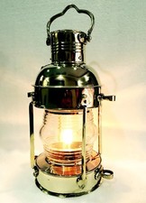 Lampada elettrica vintage ottone lanterna nave barca luce decorativa 15'