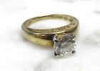 Vintage GP Sterling Silver "I love You" Clear Stone Engagement Ring ~ 10-A1547