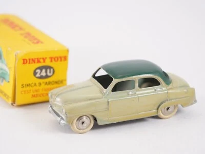 Dinky Spielzeug F Nr°24 U Simca 9 Aronde Neu Lackiert IN Schachtel - Bild 1 von 4