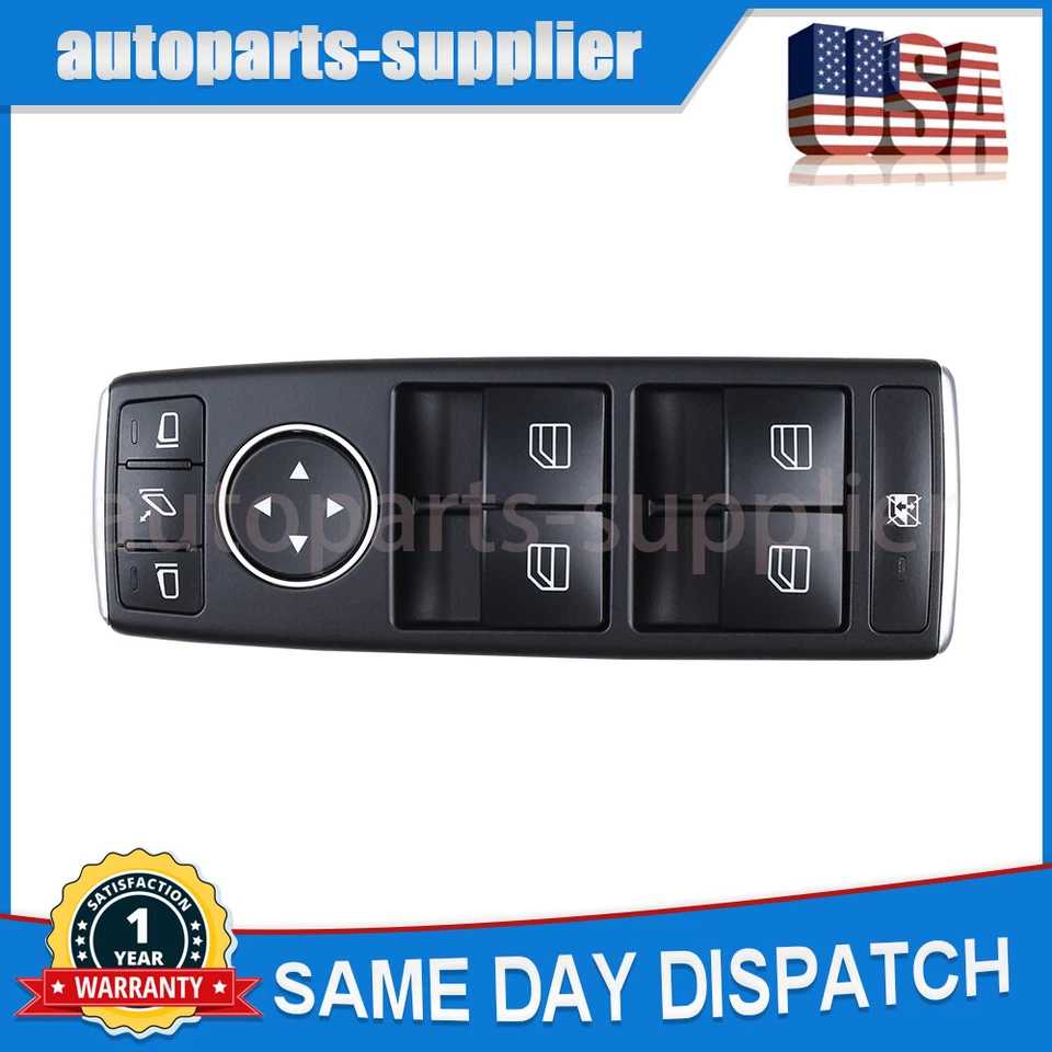 Interruptor de ventana principal eléctrico del lado del conductor delantero izquierdo para Mercedes-Benz ML350 B250 Foto 1 de 4