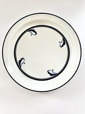 Dansk Flora Bayberry Pie Quiche Plate Discontinued Blue and White 10" 