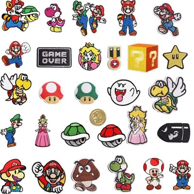 Mario and Luigi lron on Patches 29 Pieces, Morale Patches for Clothing Jeans - Image 1 of 4