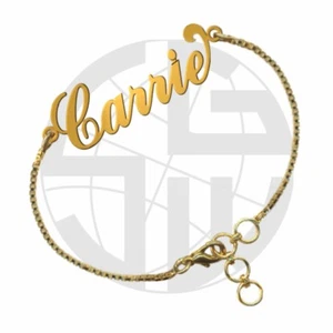 GOLD PLATED handmade Personalised Name Bracelet ANY NAME of your choice - Picture 1 of 1