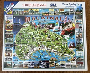 Rompecabezas White Mountain 1000 piezas - Mackinac Island Michigan - ¡COMPLETO! - Imagen 1 de 3