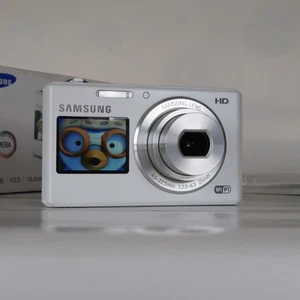 Samsung DualView DV150F 16.2MP Digital Camera White, SD Card, Boxed - Foto 1 di 19