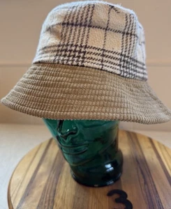 Neu ohne Etikett David & Young Fischerhut Damen Einheitsgröße braun & hellbraun Baumwolle mit Cord Schirm #3 - Bild 1 von 4