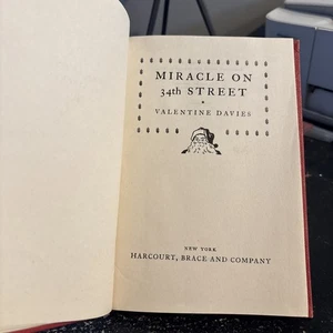 First Edition Hard Cover Book Miracle on 34th Street 1947 - Picture 1 of 10