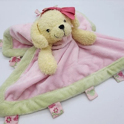 Manta de seguridad Kelly Rightsell cachorro perro 16,5" taggies rosa moño lengua amorosa Foto 1 de 4