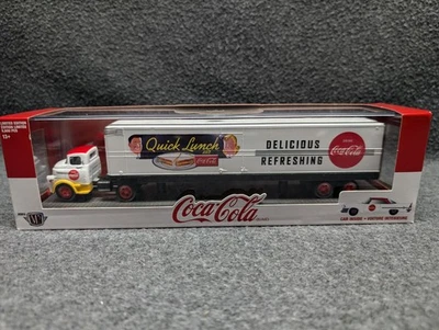 M2 Machines 1:64 1957 Dodge COE tractor trailer w/ 1957 Chrysler 300C  9600pcs - Image 1 of 4