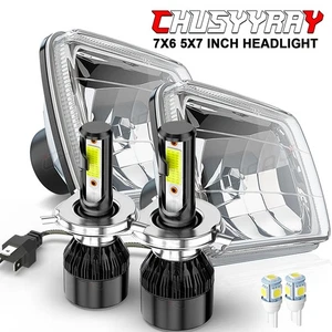 7"X6" inch Sealed Beam Headlight Conversion High/Low Beam+ 100W H4 LED - Picture 1 of 17