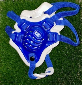 Cliff Keen F5 Tornado Wrestling Head Gear - Adjustable Adult Size #1 -Blue/White - Picture 1 of 4