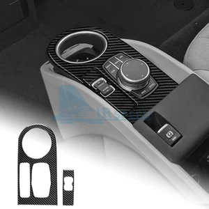 Center Multimedia Button Panel Stickers Black Carbon Fiber For BMW i3 2013-2022 - Picture 1 of 9