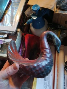 Hand Painted Porcelain Swan Multicolored - Picture 1 of 10