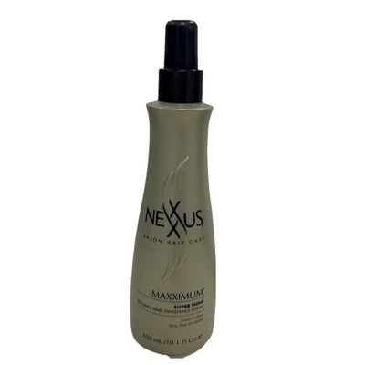 Spray de peinado y acabado Nexxus Maxximum Super Hold 10,1 fl oz cabello de salón ¡RARO! Foto 1 de 4