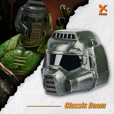 Xcoser Classic DOOM Helmet Cosplay Props Mask Game Resin Replica Halloween Prop - Image 1 of 4