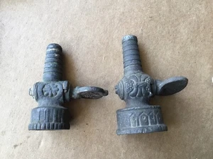 2 Antique Ornate Brass Victorian Design Gas Valve - Picture 1 of 2