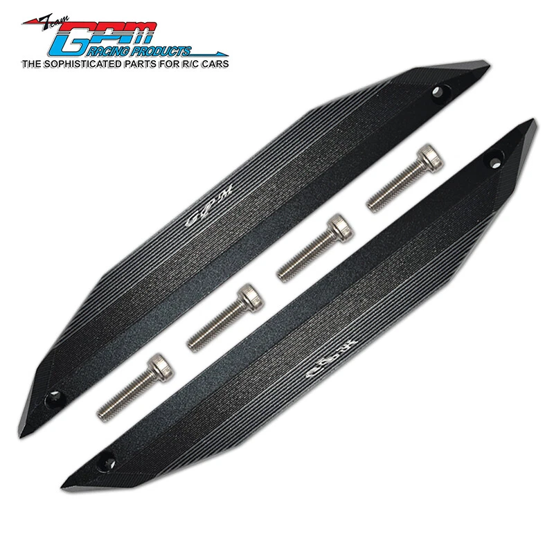 GPM Racing Aluminum Chassis Nerf Bars Black 1/10 Maxx Monster Truck