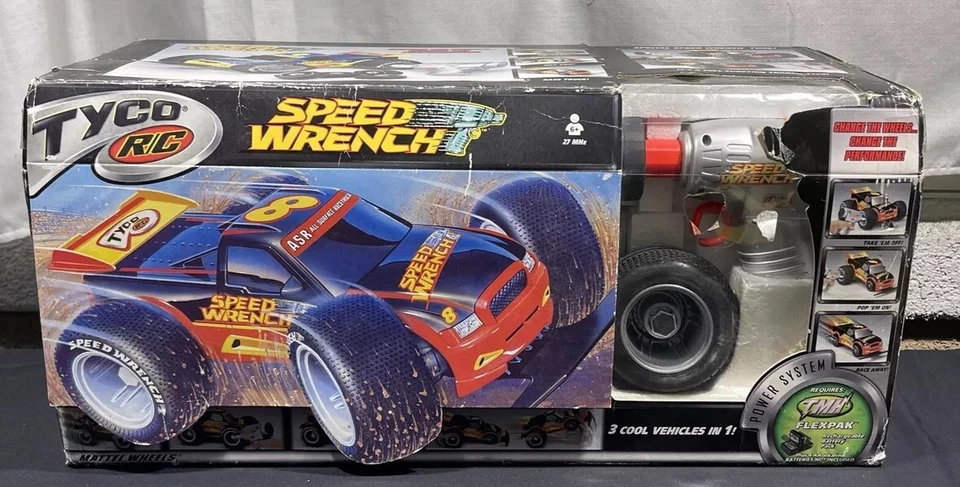 Tyco R/C Speed Wrench 27 MHz Remote Control Car MATTEL WHEELS 3 In 1 - Image 1 of 4