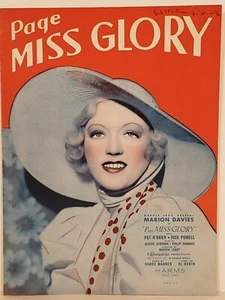 1935 Seite Miss Glory Marion Davies Noten Warner Bro. Harry Warren - Bild 1 von 4