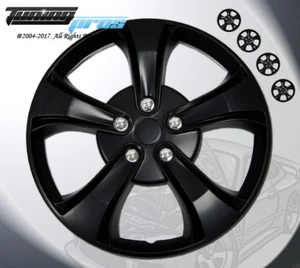 Wheel Rims Skin Cover 15" Inch Matte Black Hubcap -Style 616 15 Inches Qty 4pcs- - Picture 1 of 4