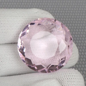 Hidrotermal creado en laboratorio topacio forma redonda rosa claro de 50,02 quilates para colgantes - Imagen 1 de 5