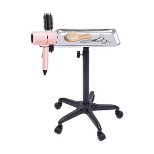 Salon Trolley, Salon Rolling Tray w/5 Wheels, Aluminum Alloy Tray, Salon Tray... - Picture 1 of 9