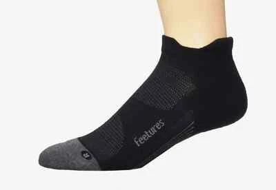Feetures L99038 Womens Black Elite Max Cushion No Show Tab Socks Size M - Image 1 of 3