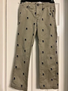 Children’s Place Pants Boys Sz 7, Pirate Skull Khakis, Ship Discount - Picture 1 of 3