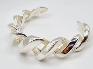 Links of London ENTWINE Cuff bangle, sterling silver, New, Solid - Picture 1 of 14