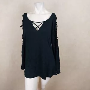Love Scarlett Nueva Blusa para mujer Mangas Largas CAMPL Encaje Mangas TOP ___ NUEVA CON ETIQUETAS R13F4 - Imagen 1 de 4