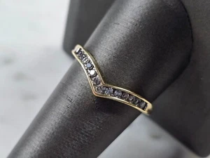 Womens Vintage Estate 14k Yellow Gold Diamond Ring 2.1g E3452 - Picture 1 of 5