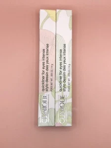 CLINIQUE Quickliner For Eyes Eyeliner 09 INTENSE EBONY .005oz/.14g NIB Set of 2 - Picture 1 of 3
