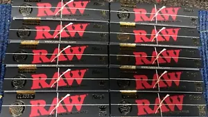 10 paquetes de papel rodante delgado talla King negro clásico raw solo £7.49 - Imagen 1 de 1