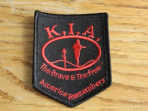 KIA gestickter Aufnäher The Brave & Free America erinnert sich Militär Tierarzt Soldaten - Bild 1 von 3
